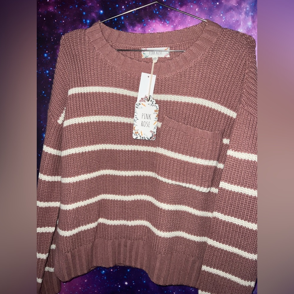 Pink rose sweater